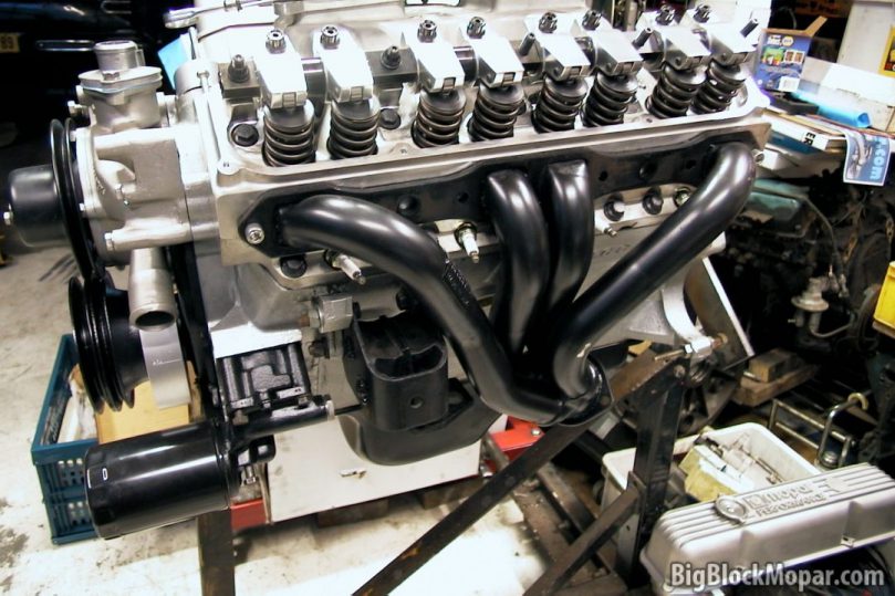 BigBlockMopar 496" LongRam Stroker engine build - Shorty headers