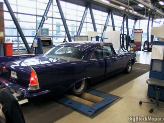 1957 Chrysler Windsor Custom at the RDW (DMV) - Braking test