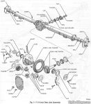 Exploded view of a Mopar 7-1/4" Rear Axle