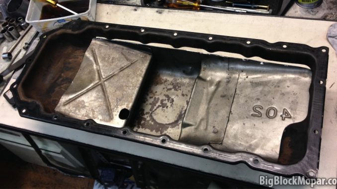 5.7L Hemi oilpan rail with bigblock Mopar Oil pan