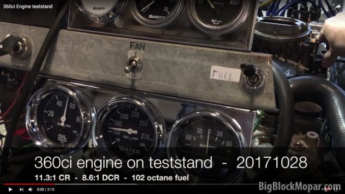 360ci Engine on teststand