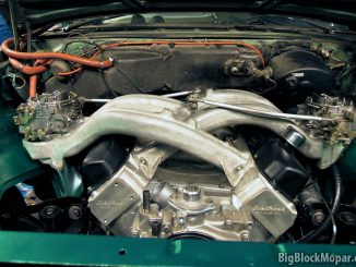 Engine bay filled with almost 500 cubic inches and a pair of long ram intakes