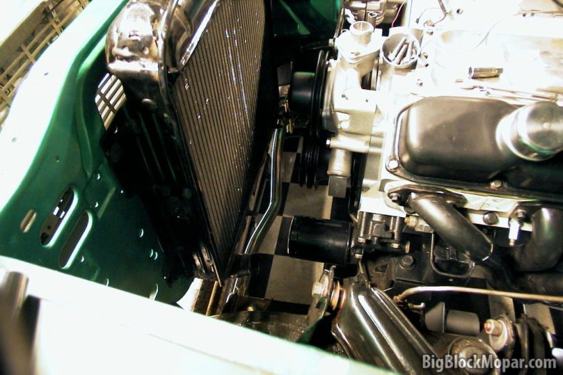 Engine bay mockups with shorty headers installation