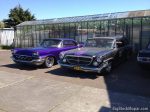 1962 Chrysler NewYorker wagon next to the 1957 Chrysler Windsor