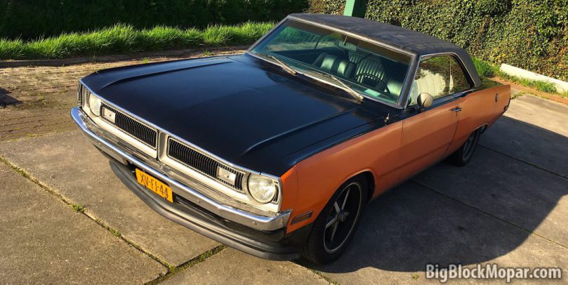 Fresh coat of black paint for the 1973 Dart