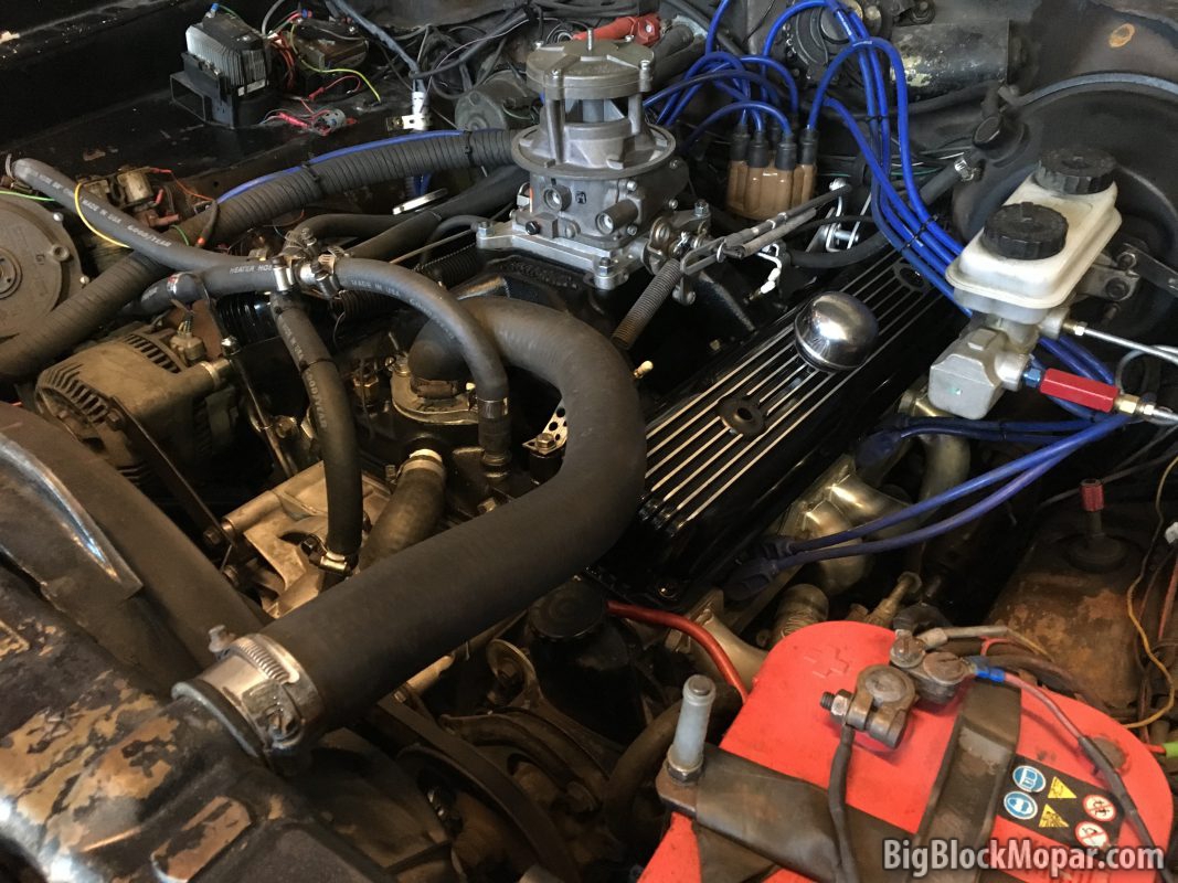 Dodge Dart 360ci engine installed