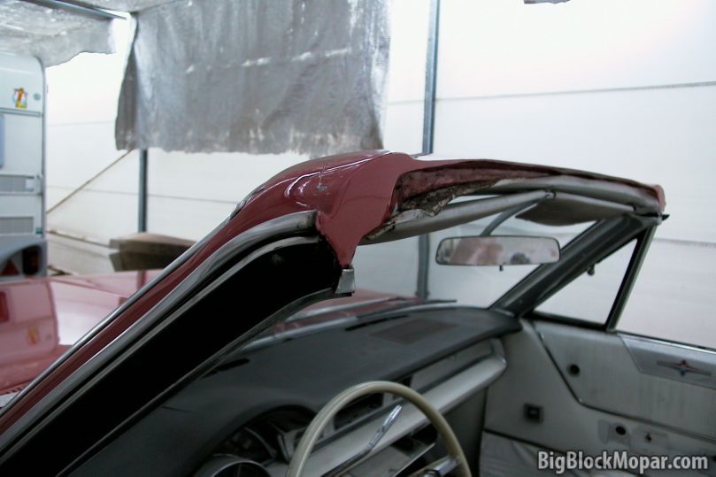 1965 Chrysler Parade Car - roof cut finishing