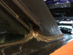 1973 Dodge Dart quarter window rust damage