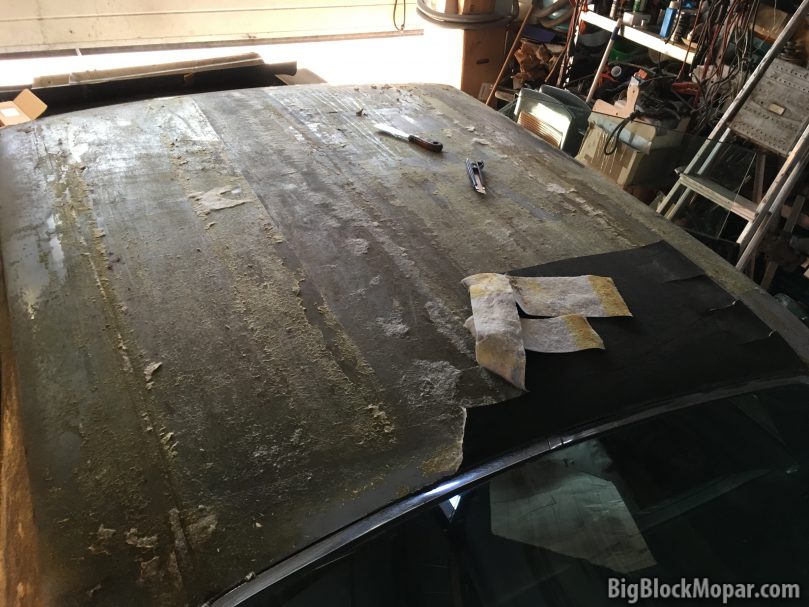 1973 Dodge Dart roof vinyl removal