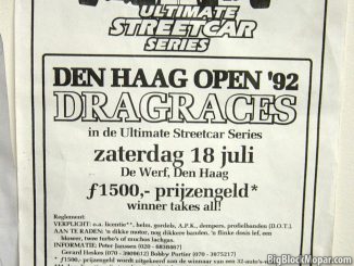 Flyer of Dragracing Zichtenburg 1992 De Werf Den Haag